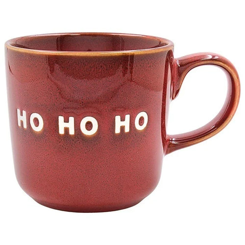 Christmas Mug Red Jolly Ho Ho Ho Coffee Tea Cup Reactive Glaze Xmas Gift Boxed