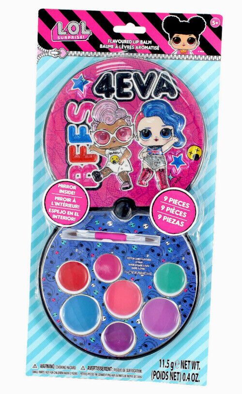 LOL SURPRISE FLAVOURED LIP BALM WITH MIRROR SET. AGE 5  plus
