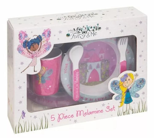 My Magical Fairy And Me  Pink Children's Girl's Fun 5 Piece Dinner Set