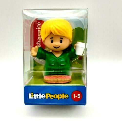 Fisher Price Little People Mom Green Jumpsuit & Coffee Cup