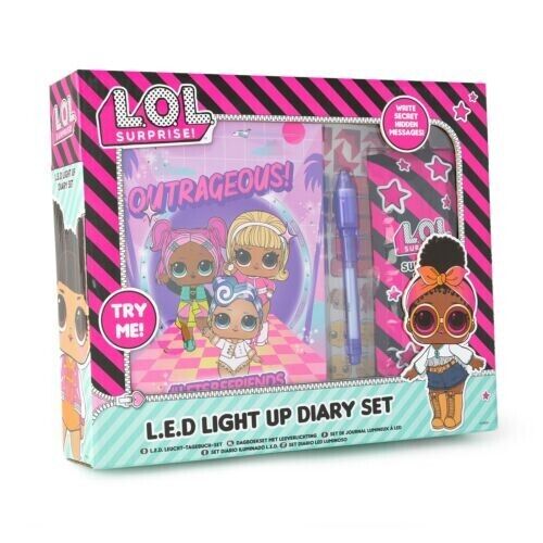 L.O.L. Surprise! L.E.D Light Up Diary Set. Diary Activity - Design Your Own