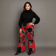 Chain Print Wide Leg Palazzo Pants