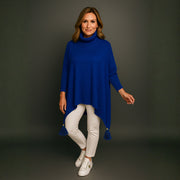 Polo Neck Oversized Jumper with Tassle Detail