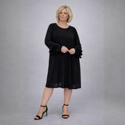 Sparkly Swing Dress with Chiffon Frilled Sleeves