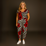 Cowl-Neck Cap-Sleeve Jumpsuit with Side Pockets