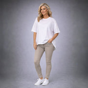 Premium Cotton dipped hem T-shirt