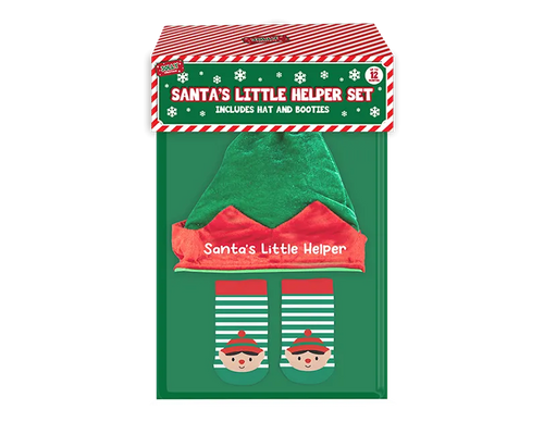 Santa's Little Helper Hat & Sock Set