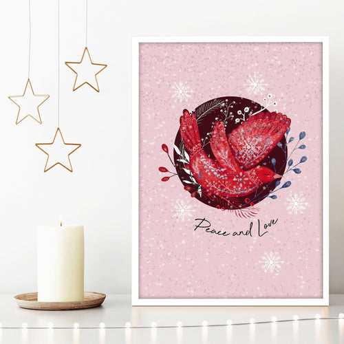 Christmas decor wall art print