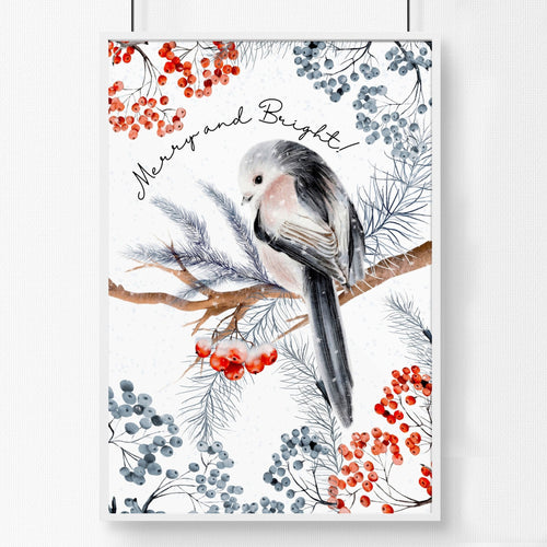 Scandinavian Christmas decoration wall art print