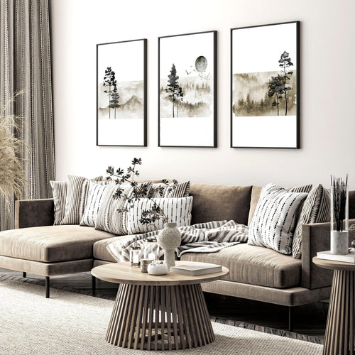 Scandinavian wall decor | set of 3 framed wall art