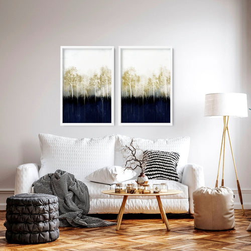 Scandinavian hallway ideas | Set of 2 framed wall art prints
