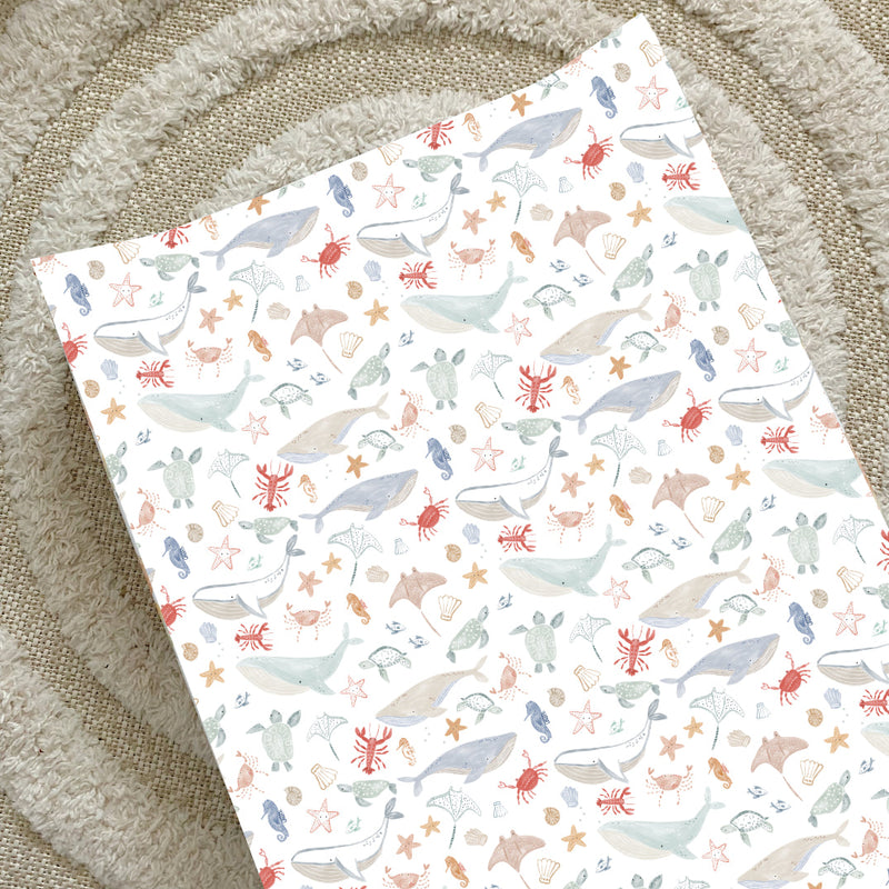 Anti-Roll Wedge Changing Mat - Deep Blue Sea