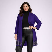 Open Front Jacket / Cardigan with Sequin Hem
