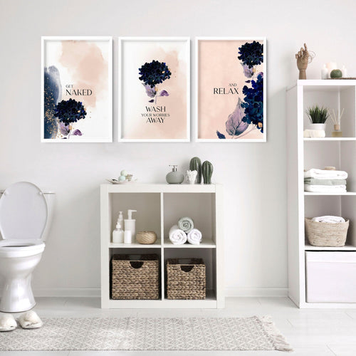 Framed Bathroom Art – Set of 3 Vintage Prints