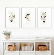 Wall art sets of 3 for living room | Shabby Chic wall art prints