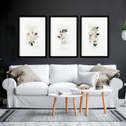Wall art sets of 3 for living room | Shabby Chic wall art prints