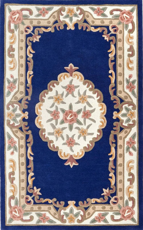 Shensi Navy Medallion Rug