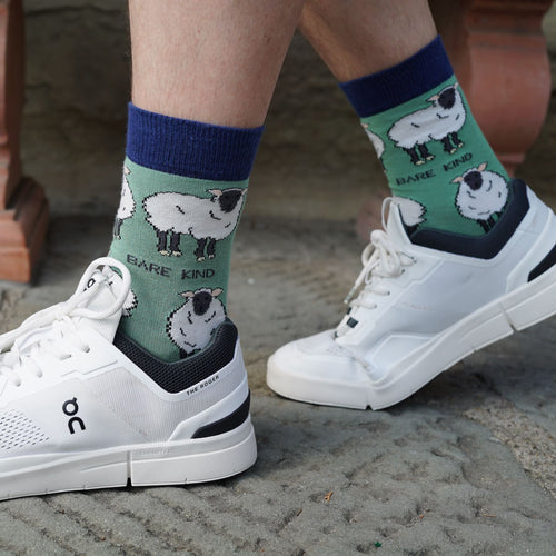 Green Farm Animals Bundle of 4 Bamboo Sock Set