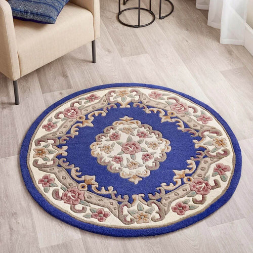 Shensi Navy Medallion Rug