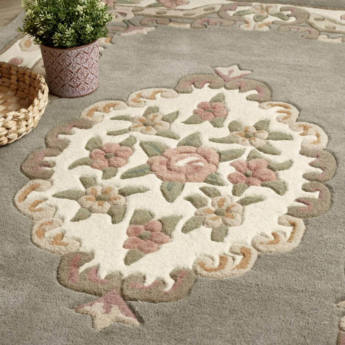 Shensi Grey Medallion Rug