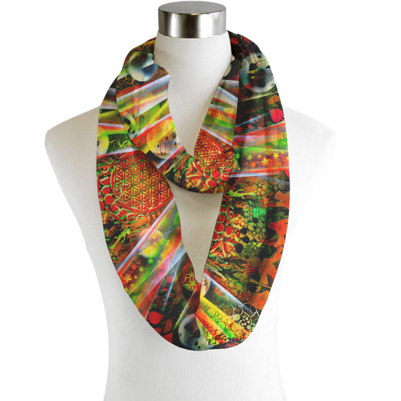 Penny Banger Colourful Rave - Infinity Scarf - Chiffon