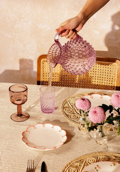 Pretty in Pink Scalloped Side Plates - Set of 4