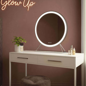Isla Round Silver LED Mirror – 60cm Diameter