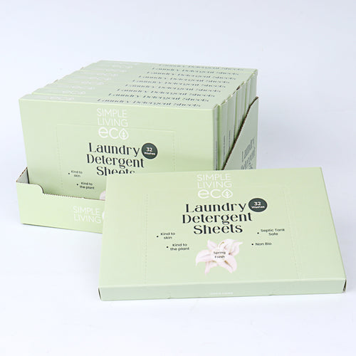 Simple Living Eco Laundry Detergent Sheets | 32 Washes | Made In UK