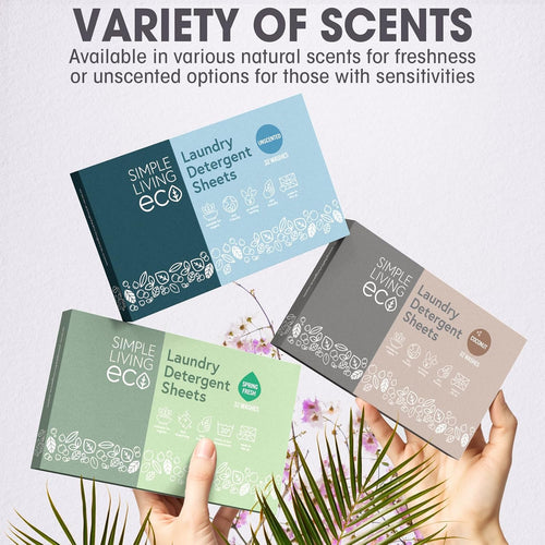 Simple Living Eco Laundry Detergent Sheets | 32 Washes | Made In UK