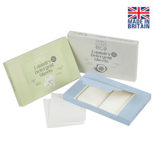 Simple Living Eco Laundry Detergent Sheets | 32 Washes | Made In UK