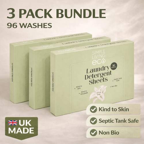 Simple Living Eco Laundry Detergent Sheets | 32 Washes | Made In UK