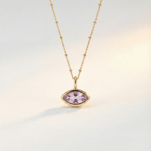 Siren’s Teardrop Amethyst Necklace - Gold or Silver