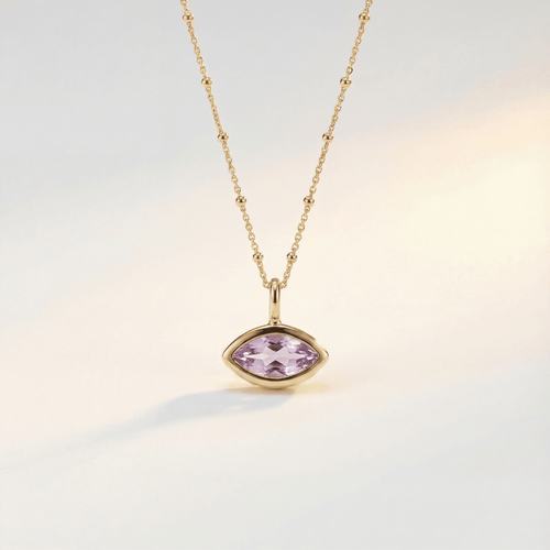 Siren’s Teardrop Amethyst Necklace - Gold or Silver
