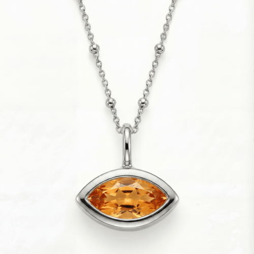 Siren’s Teardrop Citrine Necklace - Gold or Silver