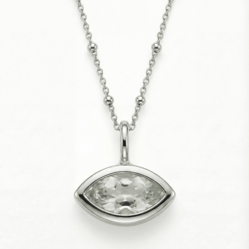 Siren’s Teardrop Green Quartz Necklace - Gold or Silver
