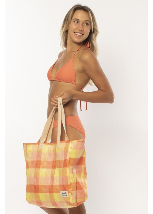 Sisstr Beach Plaid Tote