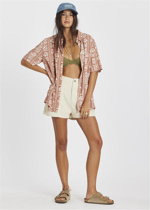 Sisstr Island Beauty SS Woven Top