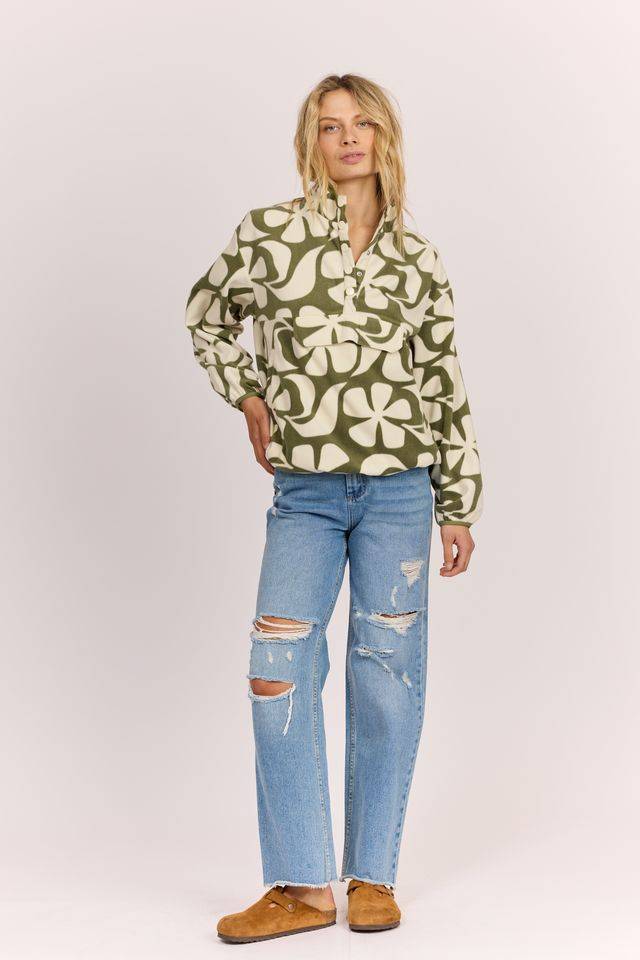 Sisstr Waves in Bloom Fleece