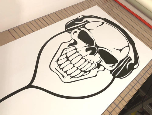 Music Skull Wall Sticker
