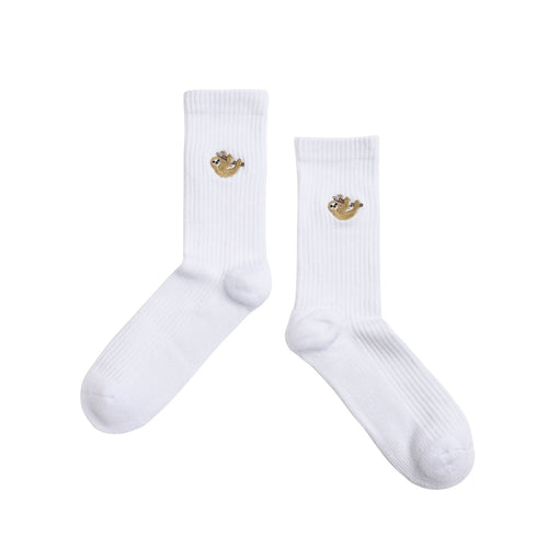 Save the Sloths Ribbed Bamboo Socks