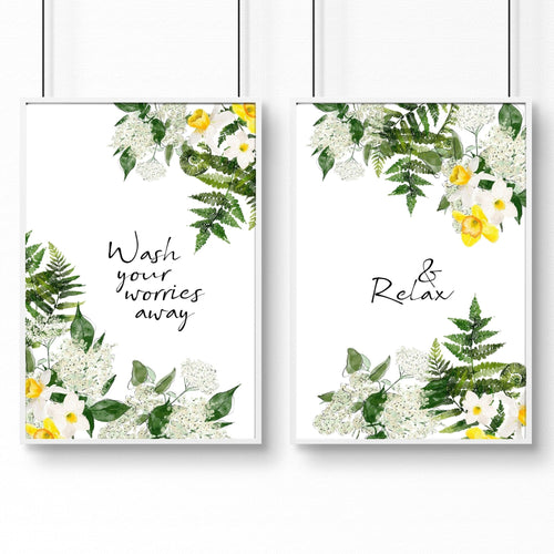 Pictures for Bathrooms – Set of 2 Wall Art Prints