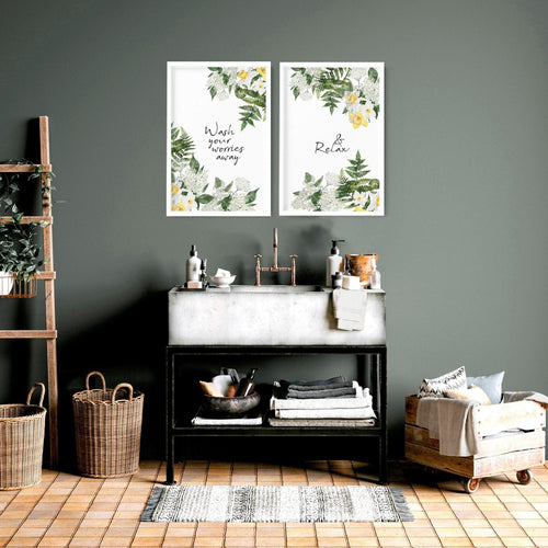 Pictures for Bathrooms – Set of 2 Wall Art Prints