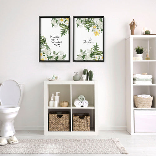 Pictures for Bathrooms – Set of 2 Wall Art Prints