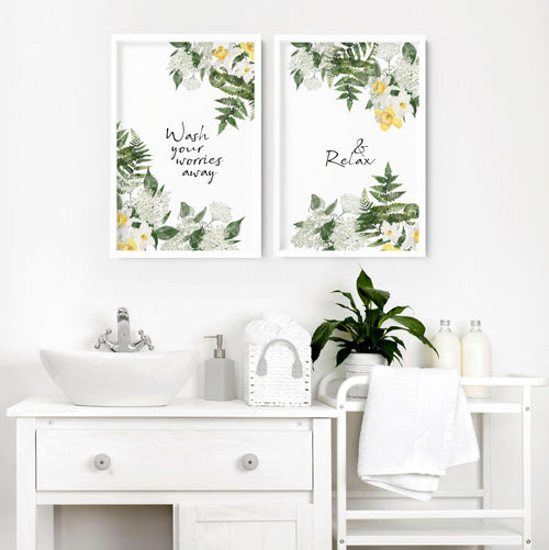 Pictures for Bathrooms – Set of 2 Wall Art Prints