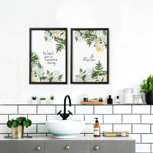 Pictures for Bathrooms – Set of 2 Wall Art Prints