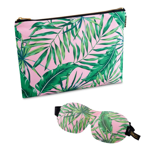 Contoured Sleep Mask & Accessories Bag Set - Various Prints