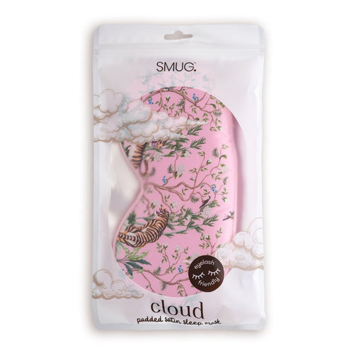 Cloud Padded Satin Sleep Mask - Tiger Print