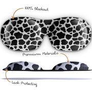 Contoured 3D Blackout Sleep Mask - Cow Print