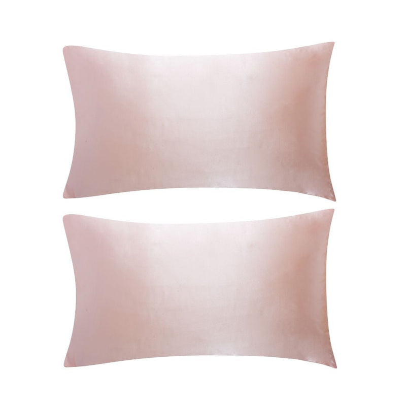 Satin Pillowcases Set - Pink