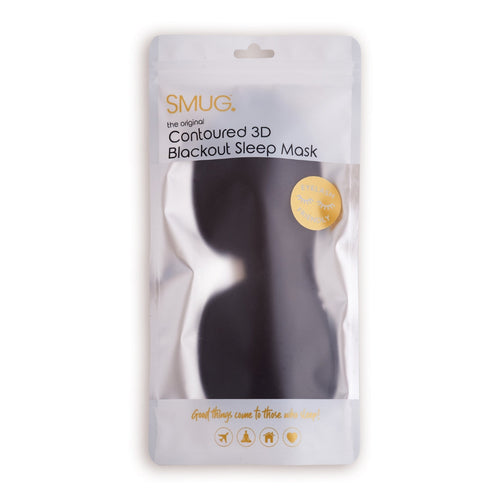 Contoured 3D Blackout Sleep Mask - Black